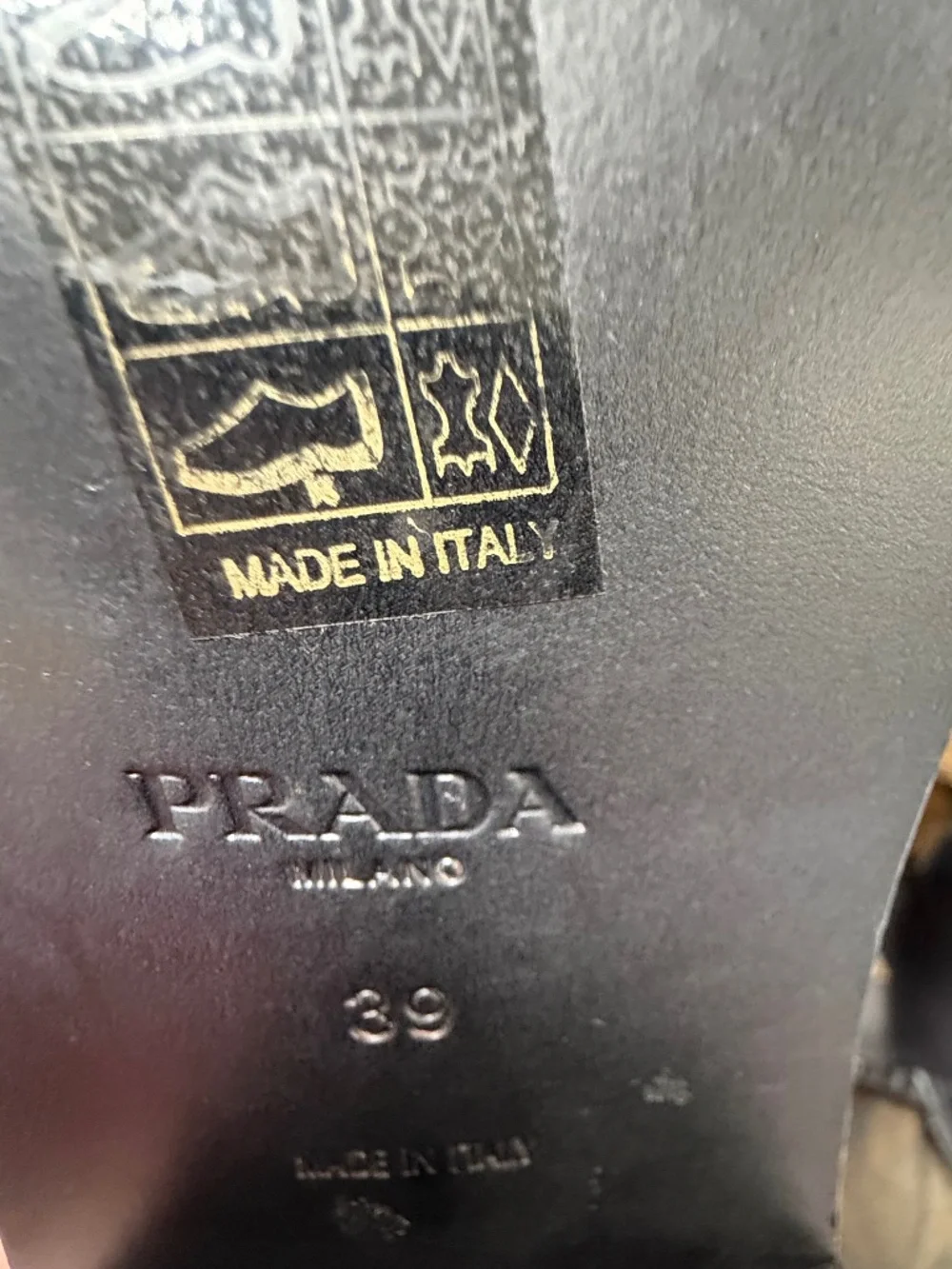 Prada black leather heels. size 39 (size 9) - Picture 6 of 6